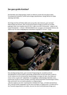 Beitrag zur Biogasanlage in Nohra in der Bauernzeitung